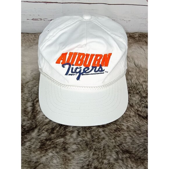 Auburn Tigers Top Of The World White Adjustable Strapback Hat One Size Made In K - Picture 1 of 6
